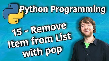 Python Programming 15 - Remove Item from List with pop