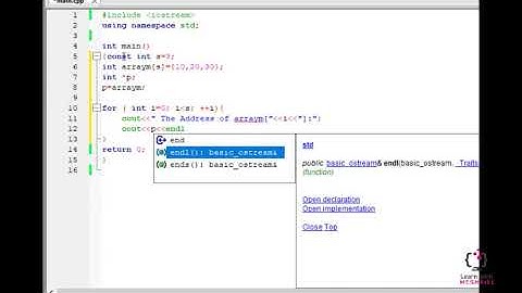 c++ Pointer Arithmetic العمليات الحسابية على المؤشرات