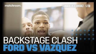 Raymond Ford \& Edward Vazquez cross paths backstage after controversial decision