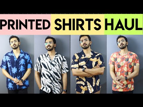 Best Printed shirts Haul for men in India| H&M India haul men| Myntra ...