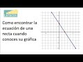 Como encontrar la ecuacion de una recta si conoces su grafica (ejemplo 1)
