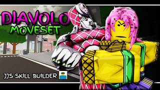 (KING CRIMSON) DIAVOLO MOVESET | JJS SKILL BUILDER