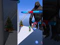 SpiderMan vs Kong Crazy Sky Fall Challenge in GTA 5 💀🔥 #shorts