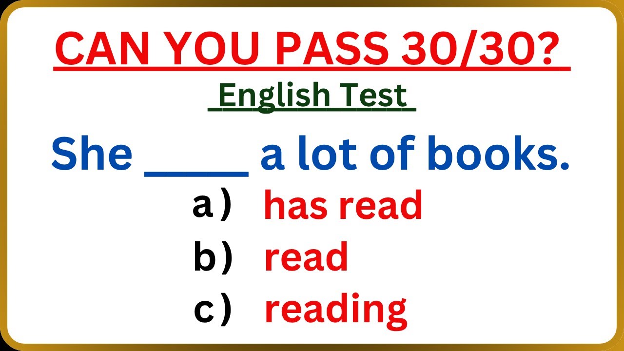 Mixed Grammar Quiz | 99% Can't Pass This Test | Quiz # 75 - YouTube