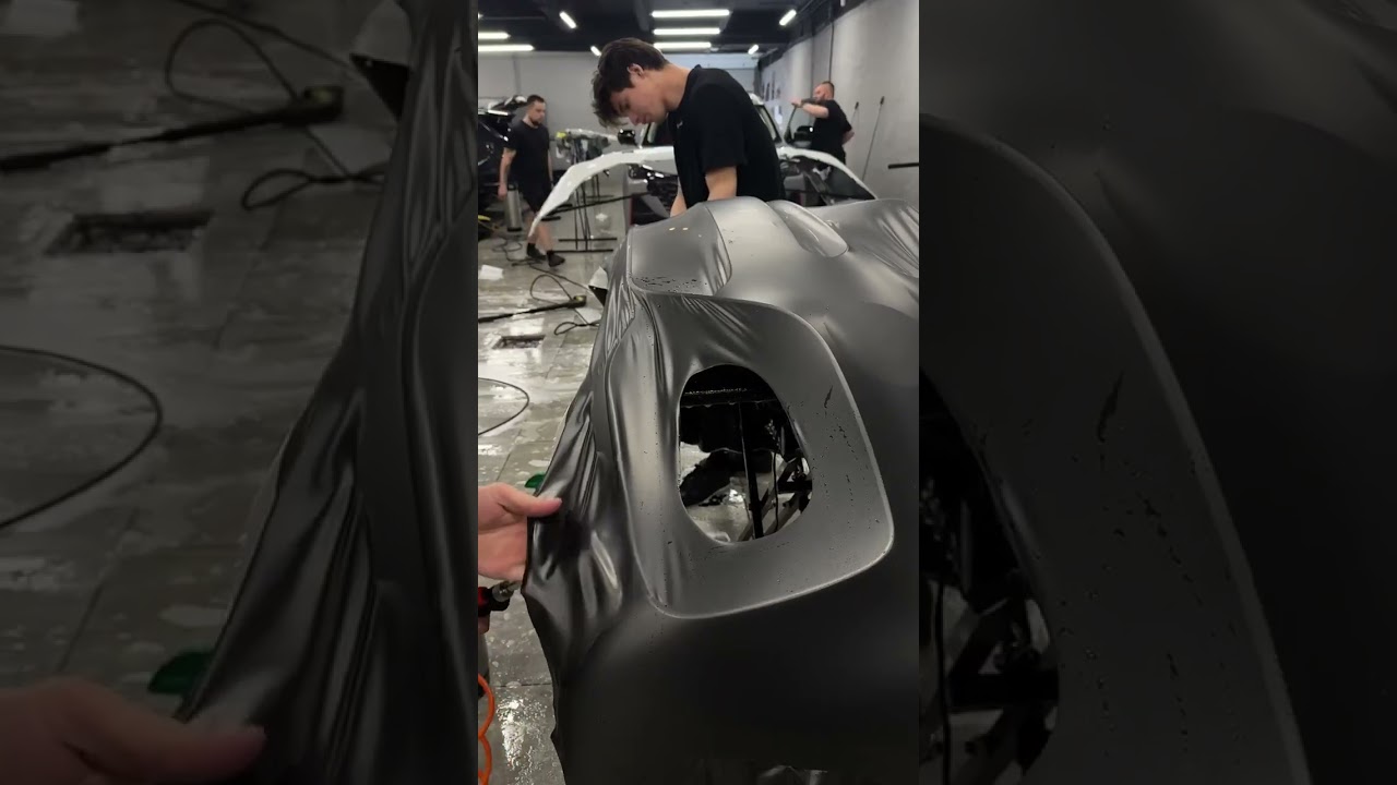 Оклейка BMW X5 в серый матовый  