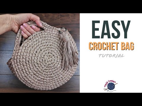 Crochet Circle Bag || Round Purse tutorial #crochettutorial #22 #DIY  #crochetbag - YouTube