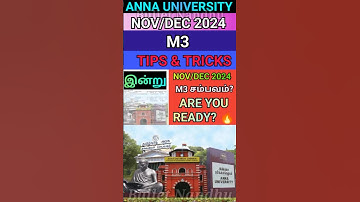 Anna University M3 Tips & Pass Tricks💯#shorts #annauniversity #regulation2021 #m3 #tipsandtricks #au