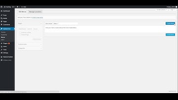 Create WordPress Menu