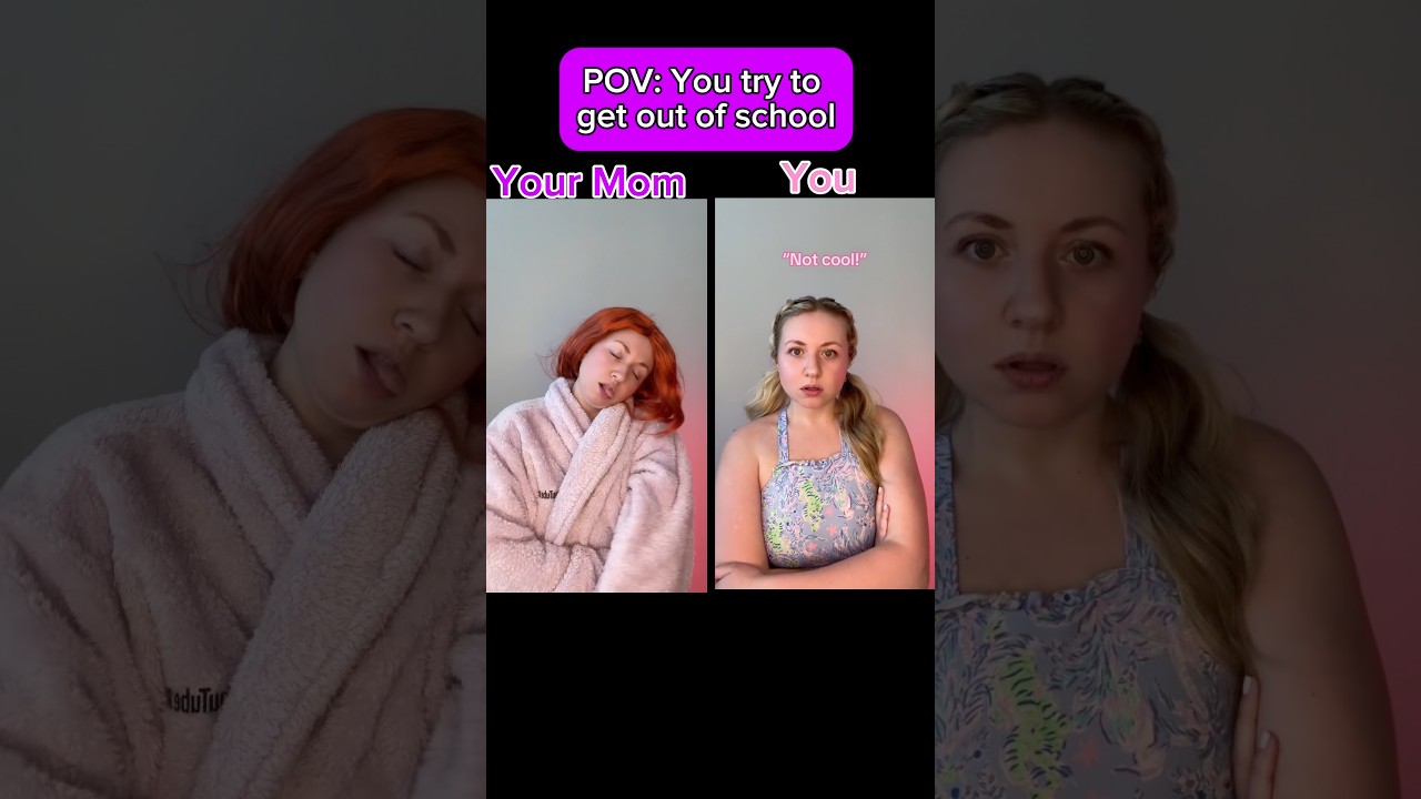 POV: You try to get out of school (mama i dont wanna go to school) #pov #moms #shorts