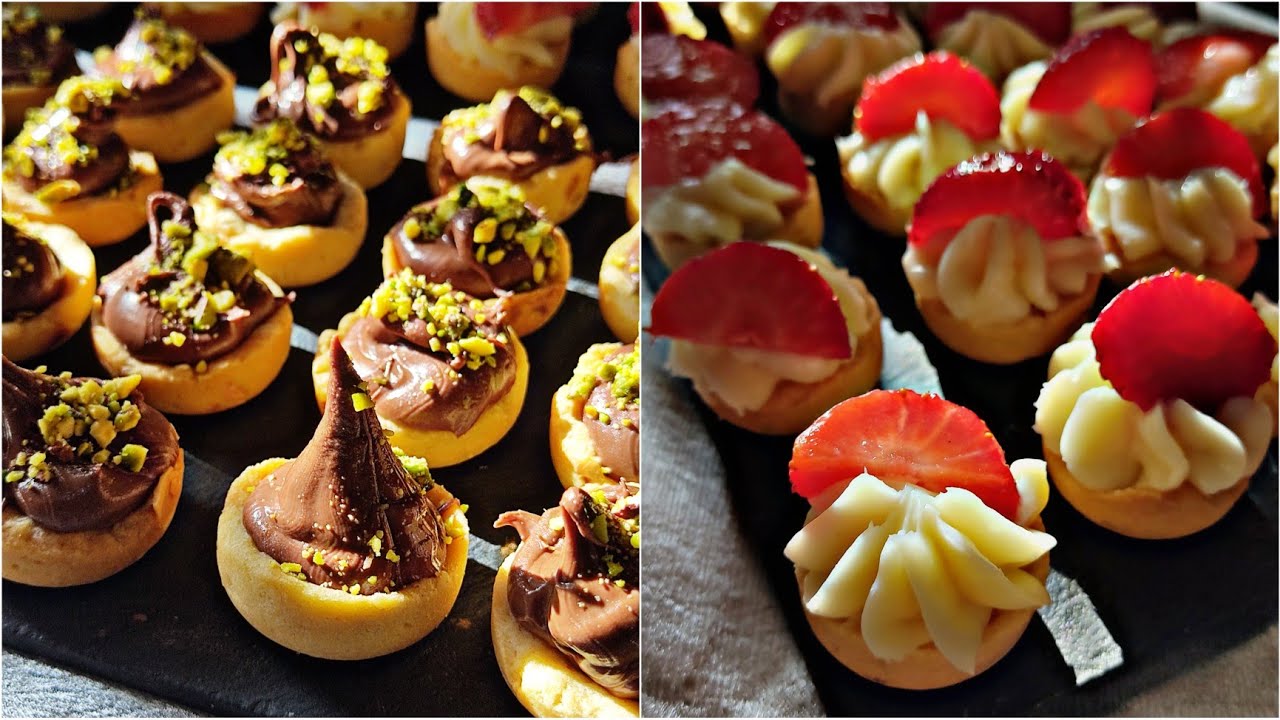 #قاطو_2022 🇩🇿🇩🇿/ميني تارتولات بحشوتين مختلفتين بزااااف بنان يحمروا وجوه  للخطبات ومناسبات