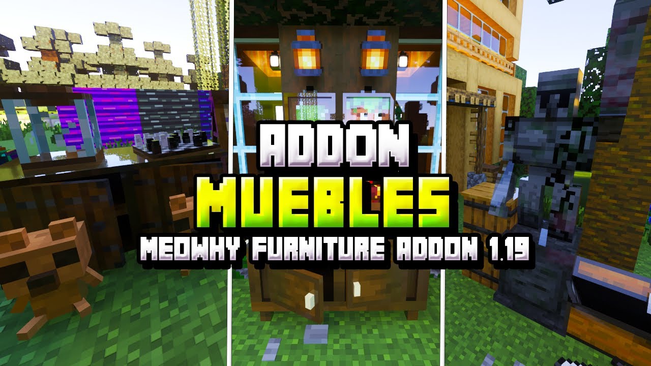 ADDON de MUEBLES para MINECRAFT PE 1.19 * MeoWhy Furniture * MODS para