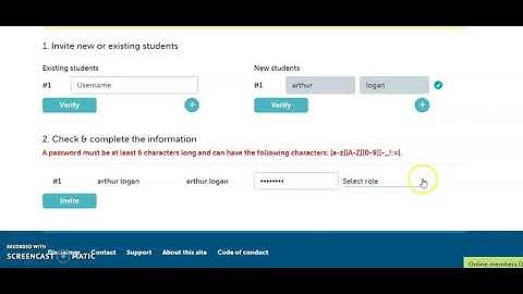 To invite students members in Twinspace