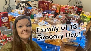 Family of 13 SUPER MEGA GROCERY HAUL || Large Family Grocery Haul