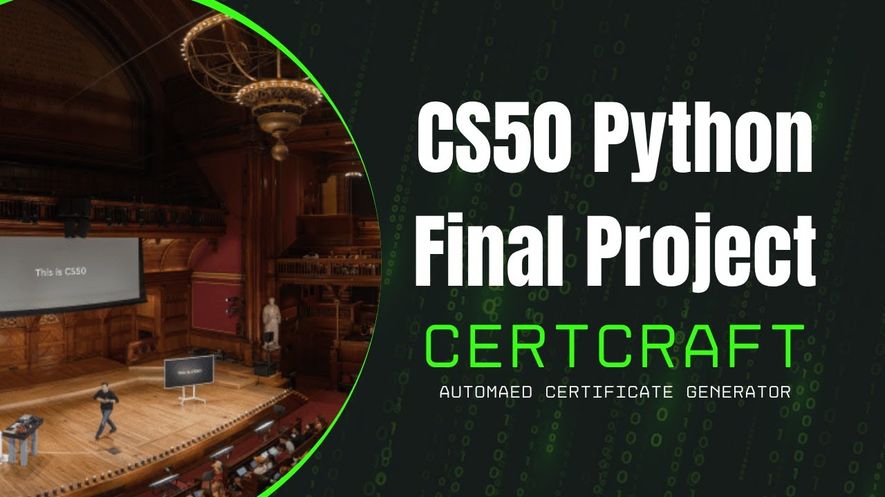 CertCraft CS50 Python Final Project - YouTube