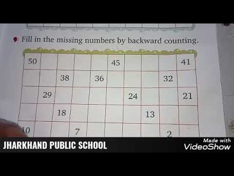Class -Lkg , Math chapter -16 missing number( backward counting)