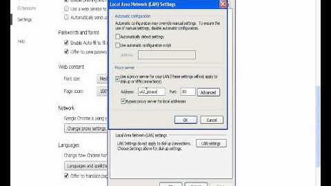 Setting up a proxy in Google Chrome