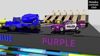 Colors with Street Vehicles | Colors with Paints Trucks | Colors for Children