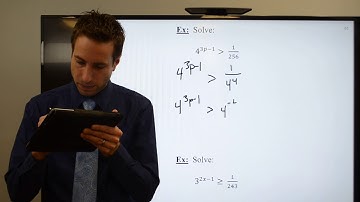 Solving Exponential Equations and Inequalities Part 6