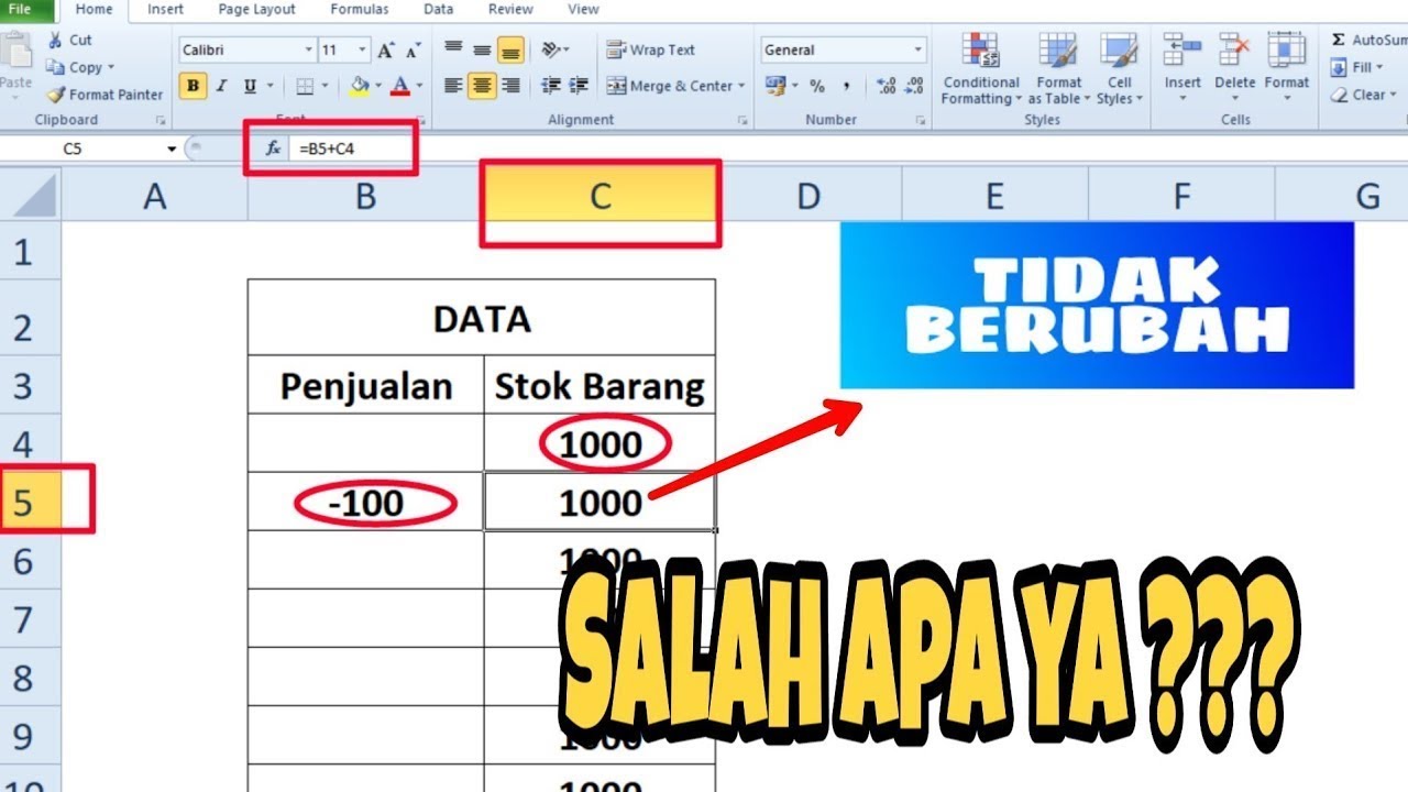 Cara Mengatasi Penjumlahan Di Excel Yang Tidak Mau Menghitung