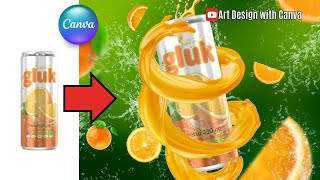 Product Manipulation Canva Tutorial Beverage Advertisement Design