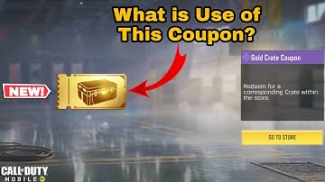 What is Use of Gold Crate Coupon in COD Mobile
