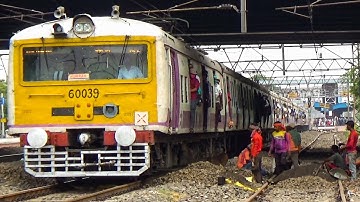 Amazing & exiting crossing and overtake action of EMU & express Train