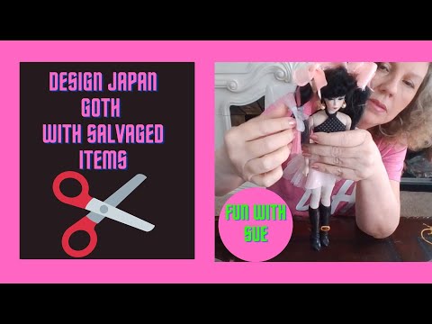 No sew no glue Barbie clothes salvaged from stuff you already have Japan Goth #dollsgonegoth