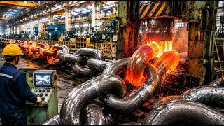 How Giant Marine Chains Are Manufactured | Massive Steel Links Factory Process