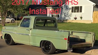 1971 F100 with a 2017 Mustang IRS is finished!