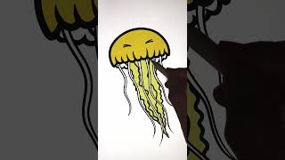 How To Draw Animals | Drawing and Coloring Jellyfish #art #drawing #howtodraw #animals