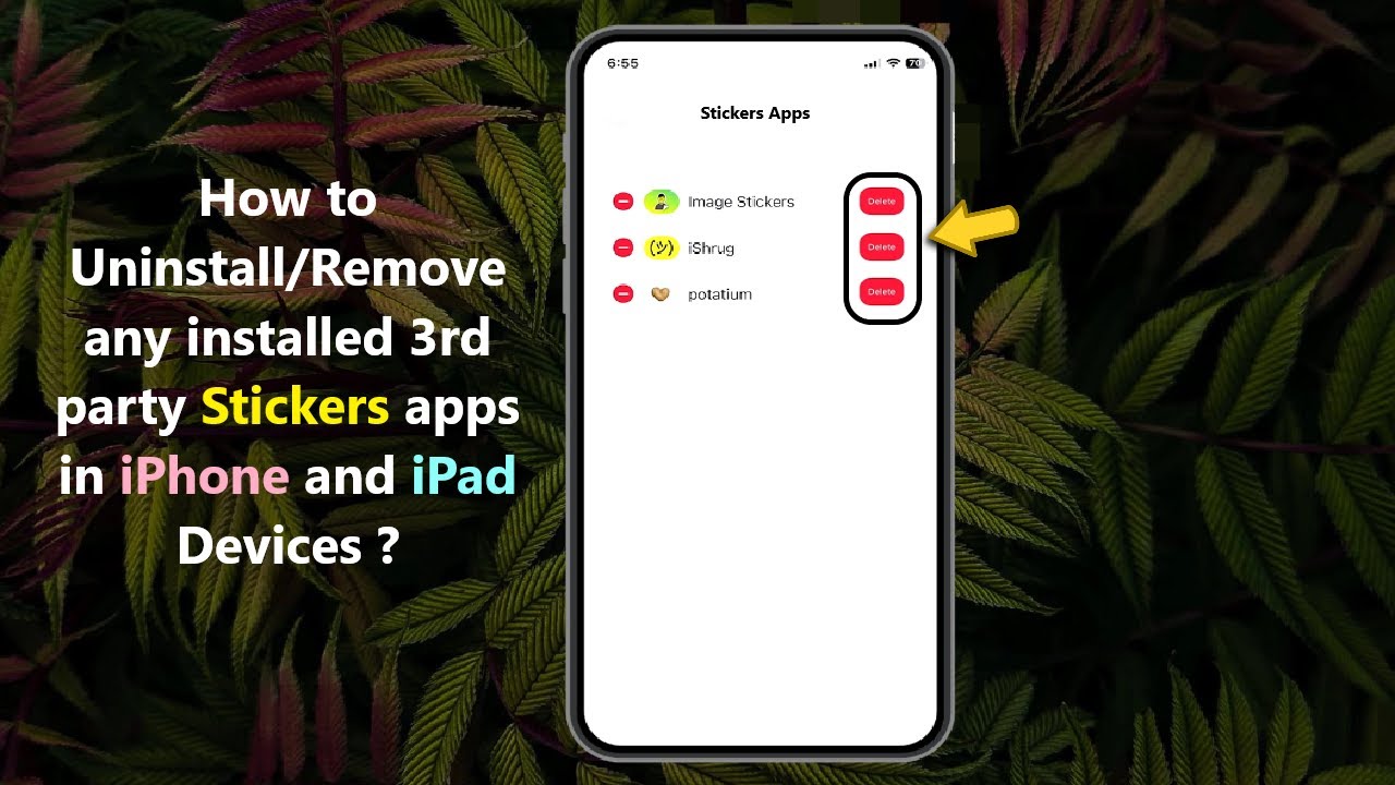 Sticker Remover App How to Uninstall/Remove any installed 3rd party Stickers apps in iPhone ...