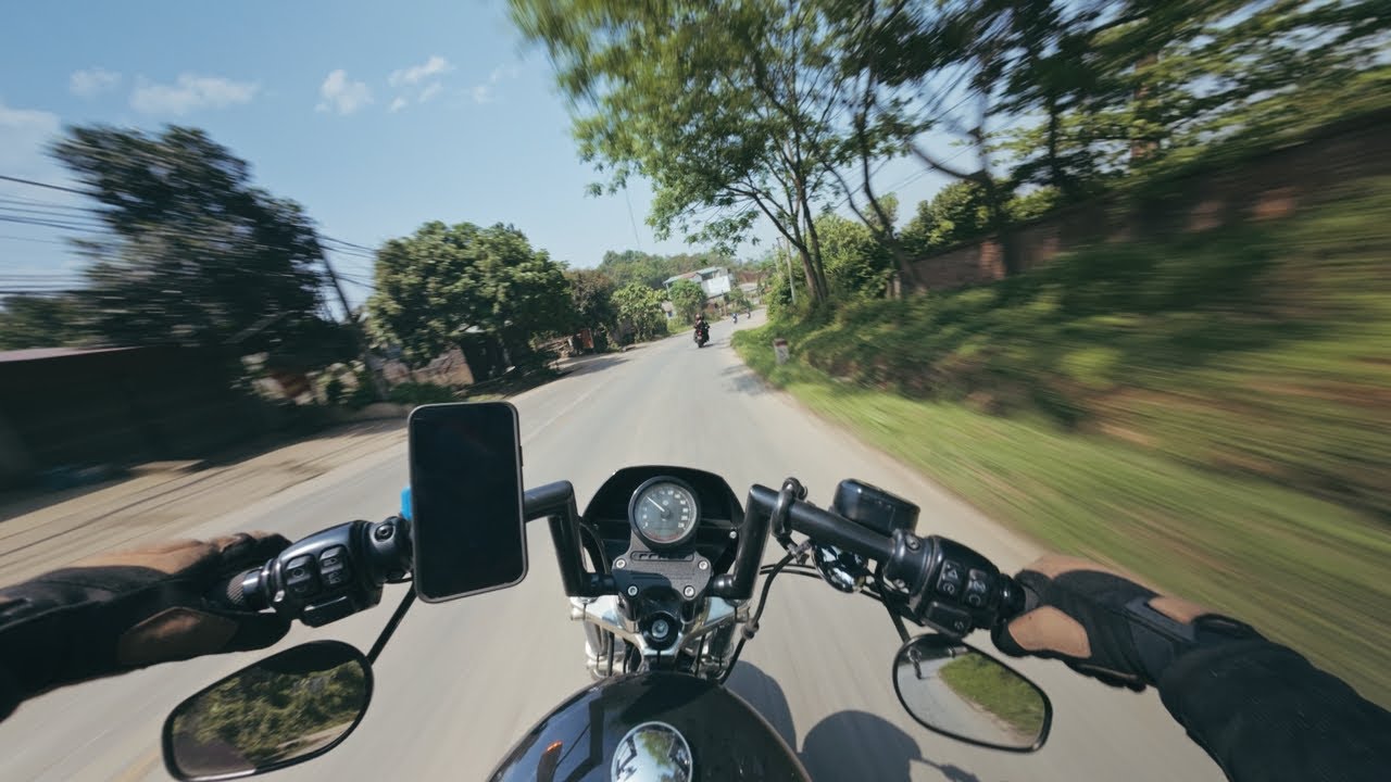 Rushing to Lunch on a Harley Davidson | Motorcycle ASMR