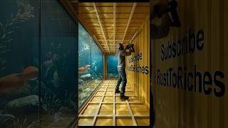 Secret Underwater Container 🏠 in a River (Luxury Hidden Bunker)#home #build #dreamhome #timelapse