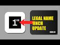 How To Update Your Legal Name On 1inch 2026 (FAST METHOD)