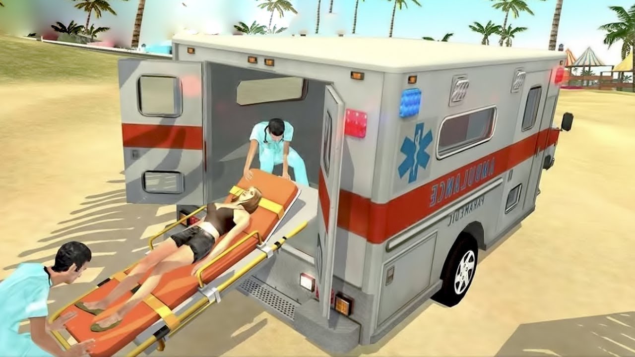 Beach Guard Ambulance & Helicopter Rescue Flight (by Games Laft) Android Gameplay [HD] #3