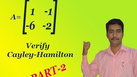 Verify Cayley Hamilton for the matrix & find its inverse best example(PART-2)