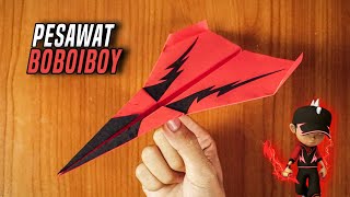 Cara Membuat Pesawat Kertas Elemen Boboiboy Halilintar