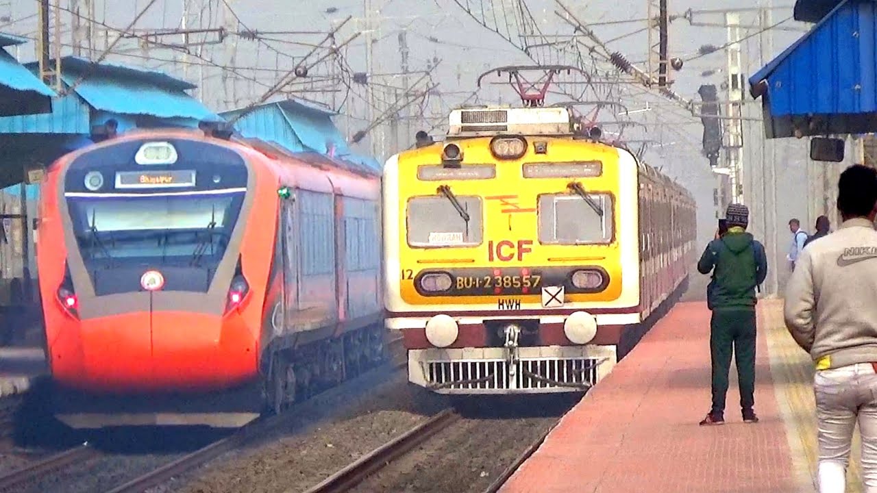 🔥 130 KMPH Super Fast Express Train of India at Full Speed | Vande ...