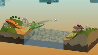 Poly Bridge Walkthrough - Ancient Ruins -  20m Fork Jump