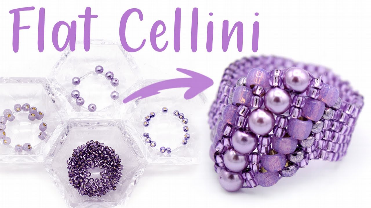 Flat Cellini Beaded Ring - Day 7 - 12 Days of Christmas - YouTube