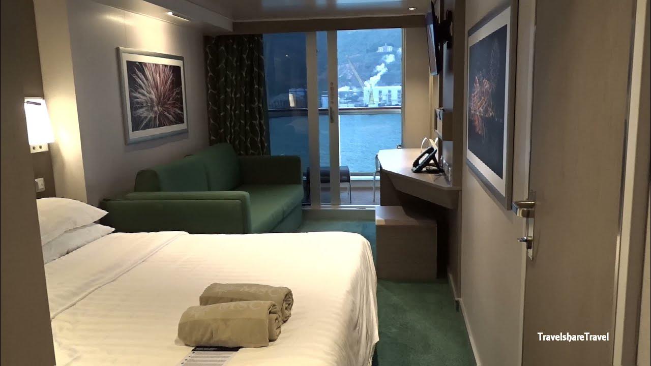 MSC Seaview Ocean View Balcony Bunk Bed Cabin Converted Sofa Bed Balcony Cabin MSC Seaview