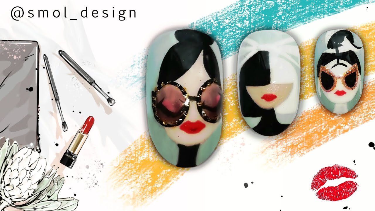 Минималистичный поп-арт дизайн за пару минут! Стильный маникюр для начинающих мастеров ;)