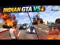 INDIAN GTA 5 V5 🔥 | Full Chaos Gameplay 😱 Police Chase &amp; Explosions 💥