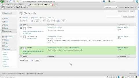 Comments - WordPress 101 - Lesson 8