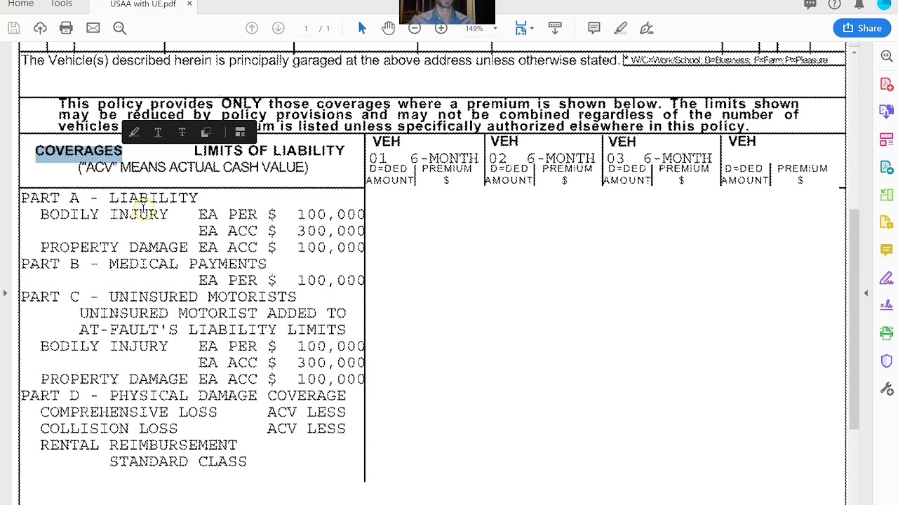 Insurance Part 1 Declarations Page Explained YouTube
