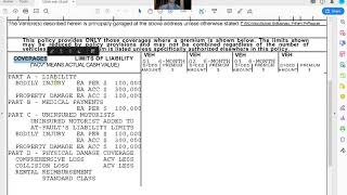 Insurance Part 1- Declarations Page Explained