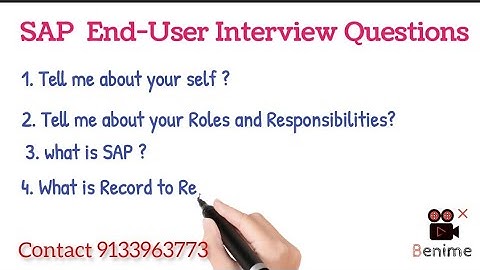 SAP End user interview questions | RTR interview questions | P2P Interview questions