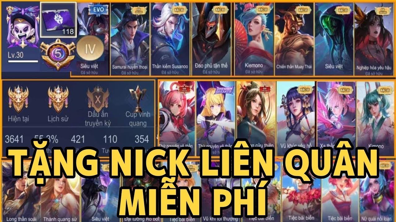 Tặng Acc Liên Quân Vip Xem Là Có Acc Chơi | Quang Vinh Mobile Streamer