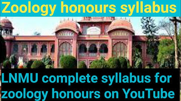 Mithila University Bsc part 1 zoology honours syllabus LNMU darbhanga bsc 1st year zoology honours