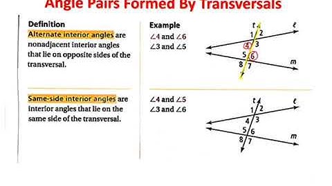 Geometry 3.1 Lesson Video - Lines and Angles
